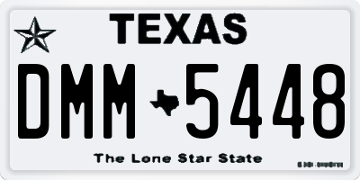 TX license plate DMM5448