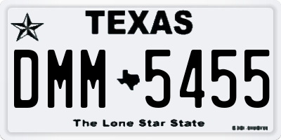 TX license plate DMM5455