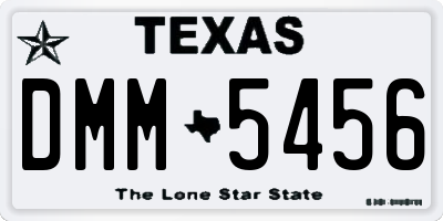 TX license plate DMM5456