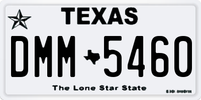 TX license plate DMM5460
