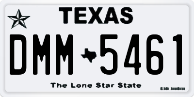TX license plate DMM5461