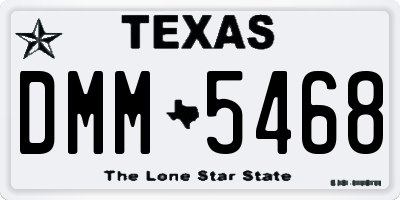 TX license plate DMM5468