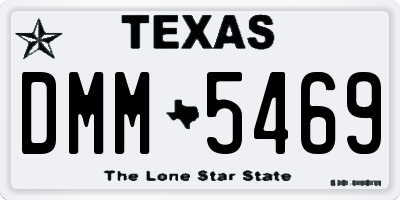 TX license plate DMM5469