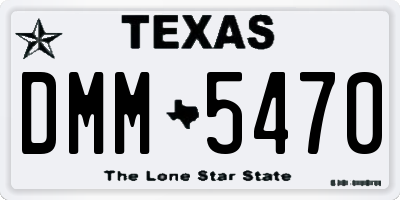 TX license plate DMM5470