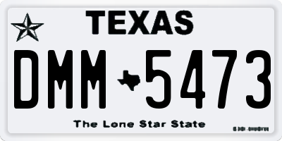 TX license plate DMM5473