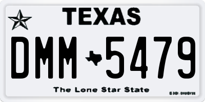 TX license plate DMM5479