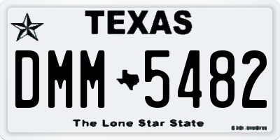 TX license plate DMM5482