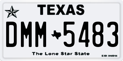TX license plate DMM5483
