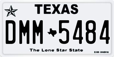 TX license plate DMM5484