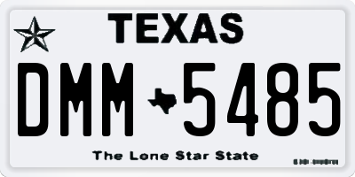 TX license plate DMM5485