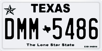 TX license plate DMM5486