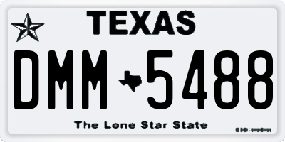 TX license plate DMM5488