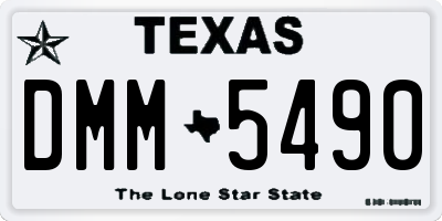 TX license plate DMM5490
