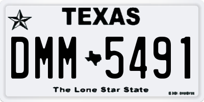 TX license plate DMM5491