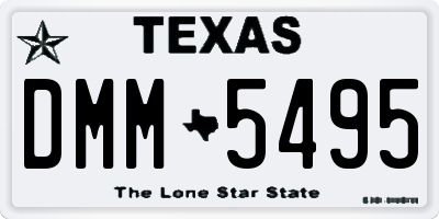 TX license plate DMM5495