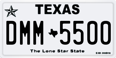 TX license plate DMM5500