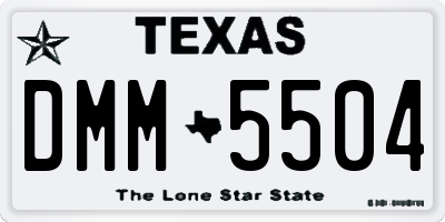 TX license plate DMM5504