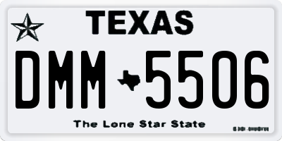 TX license plate DMM5506