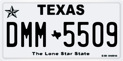 TX license plate DMM5509