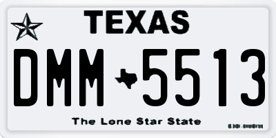 TX license plate DMM5513