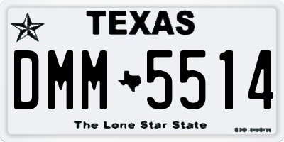 TX license plate DMM5514