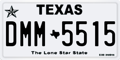 TX license plate DMM5515