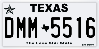 TX license plate DMM5516