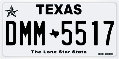 TX license plate DMM5517