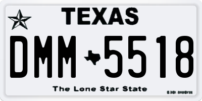 TX license plate DMM5518