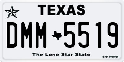 TX license plate DMM5519