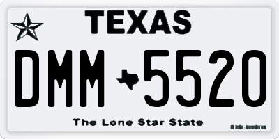 TX license plate DMM5520