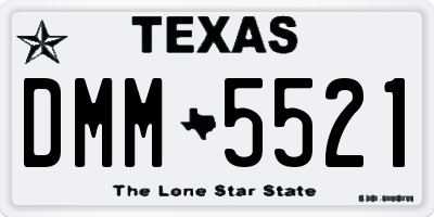 TX license plate DMM5521