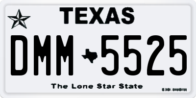 TX license plate DMM5525