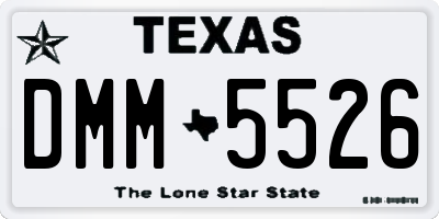 TX license plate DMM5526