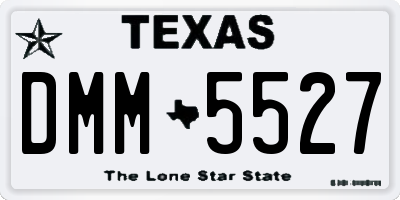 TX license plate DMM5527