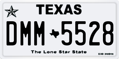 TX license plate DMM5528