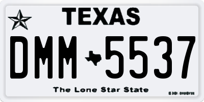 TX license plate DMM5537