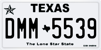 TX license plate DMM5539