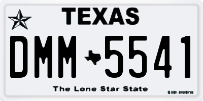 TX license plate DMM5541