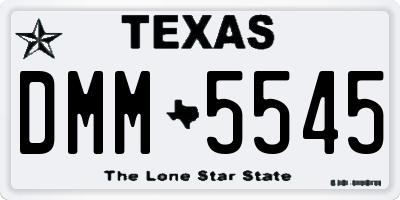 TX license plate DMM5545