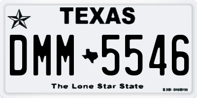 TX license plate DMM5546