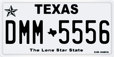 TX license plate DMM5556