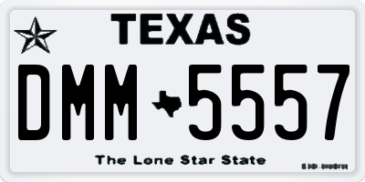 TX license plate DMM5557