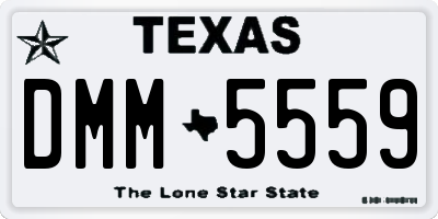 TX license plate DMM5559