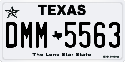 TX license plate DMM5563