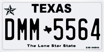 TX license plate DMM5564