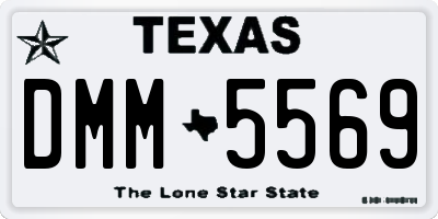 TX license plate DMM5569