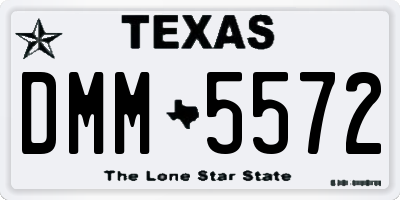 TX license plate DMM5572