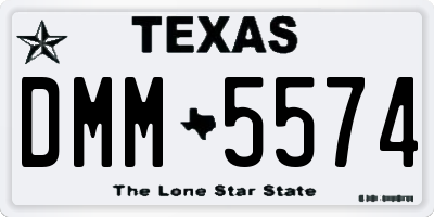 TX license plate DMM5574