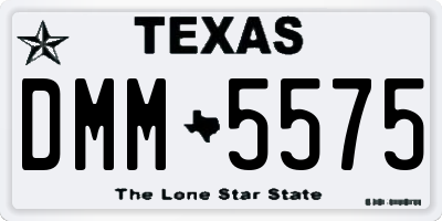 TX license plate DMM5575